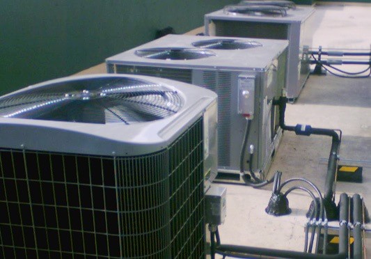 Picture of multiple AC systems.