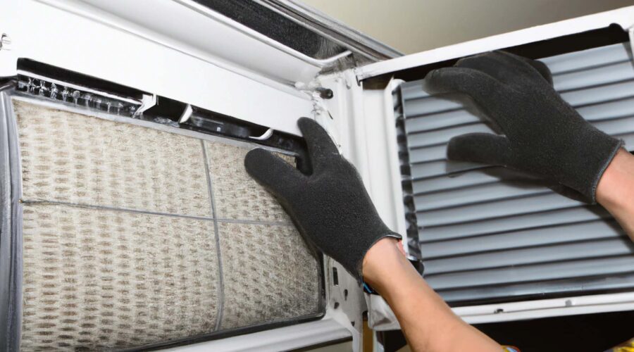 replacing air filters in air handler in a house