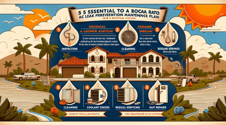 5 Essential Steps to a Boca Raton AC Leak Prevention Maintenance Plan